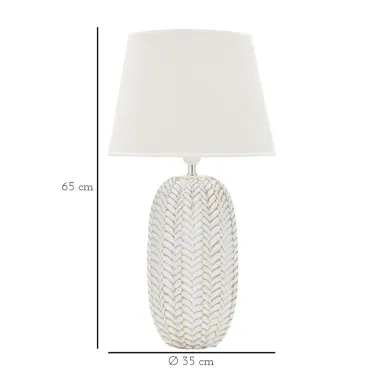 LAMPA STOŁOWA Z ŻYWICY LEAF 35X65 cm